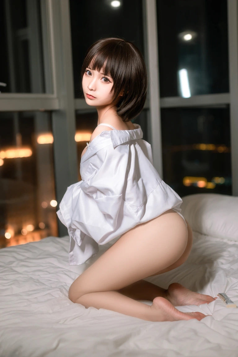 蠢沫沫《衬衫》主题写真：40张全套美图