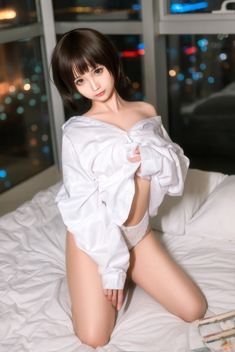 蠢沫沫《衬衫》主题写真：40张全套美图