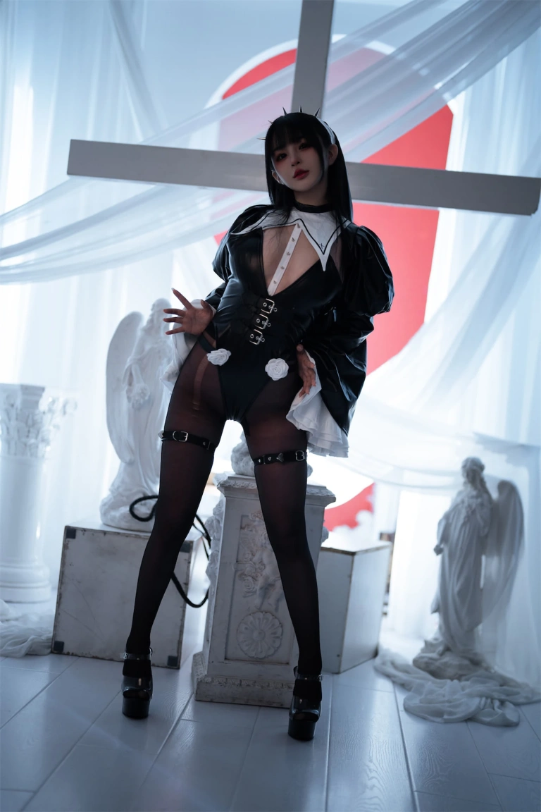 桜井宁宁《皮衣修女》主题写真：60张全套美图
