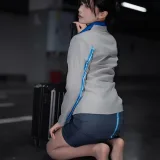 轩萧学姐《NO.81 – 空姐车库》主题写真：28张全套美图，含1个视频