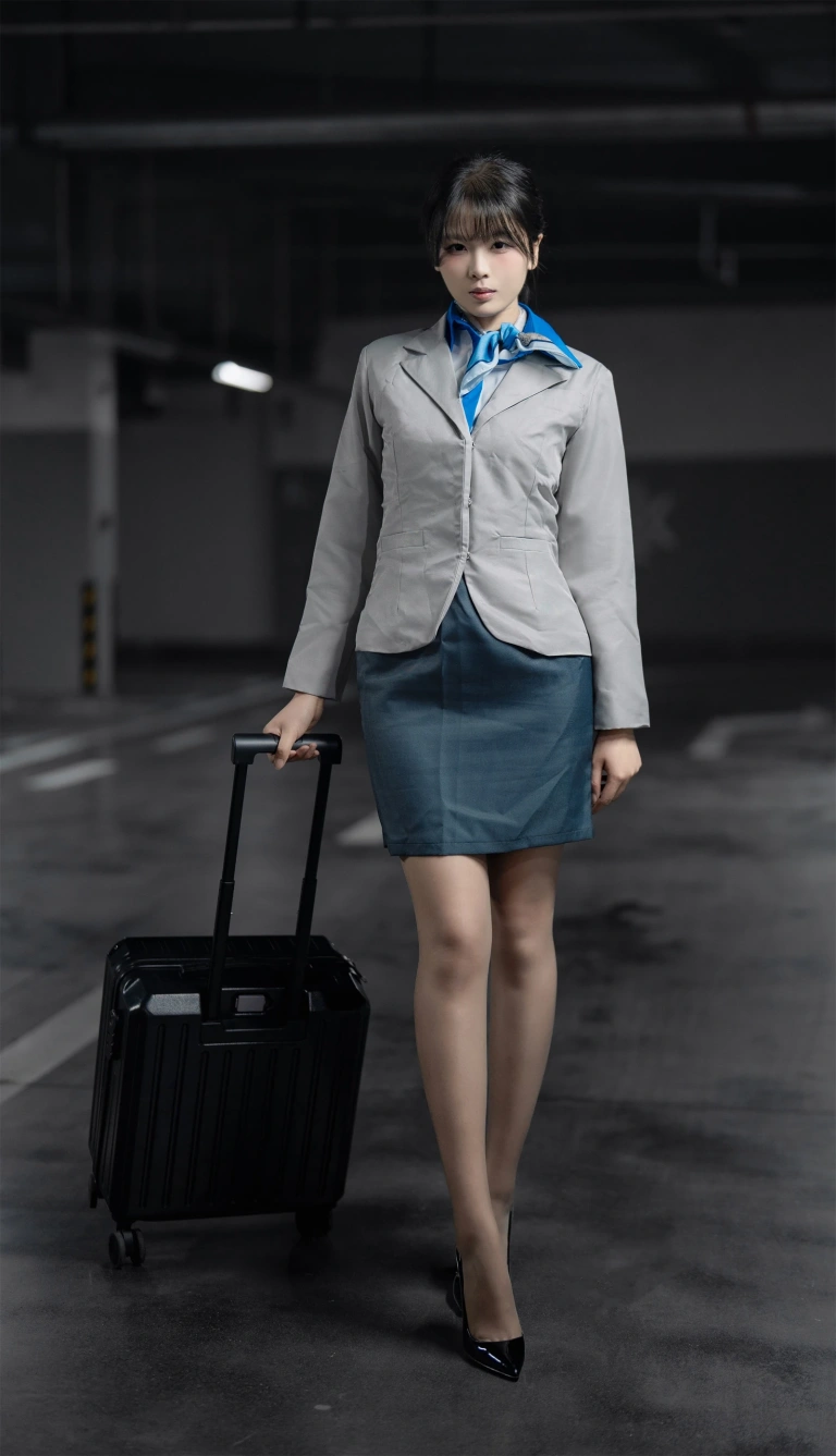 轩萧学姐《NO.81 – 空姐车库》主题写真：28张全套美图，含1个视频