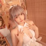 神楽坂真冬《第四季 序号3：《白旗袍》》主题写真：75张全套美图