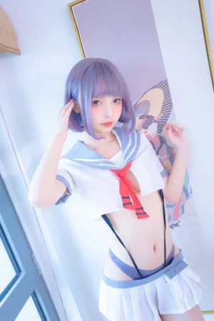 神楽坂真冬《第四季 序号4：《灰丝吊带JK》》主题写真：75张全套美图