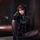 轩萧学姐《NO.90 – 黑丝通讯官》主题写真：60张全套美图