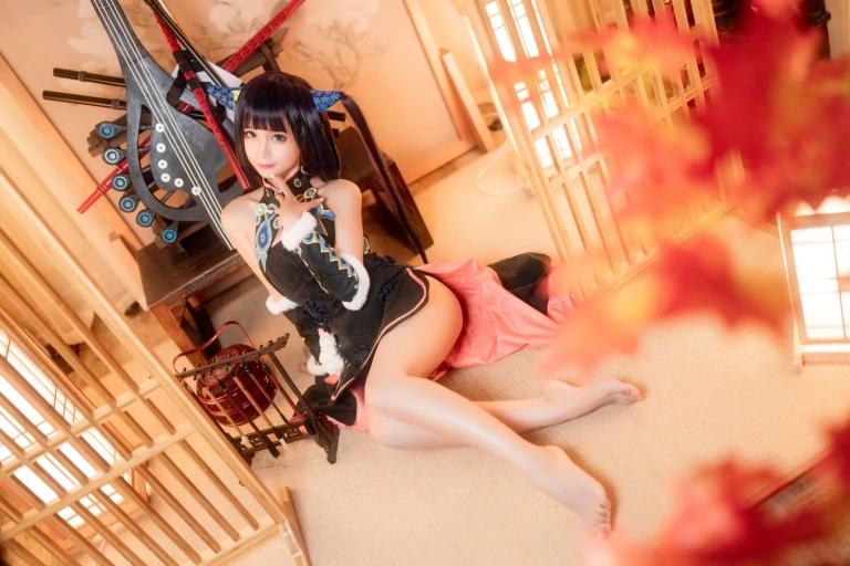 蠢沫沫《杨玉环二破》主题写真：40张全套美图