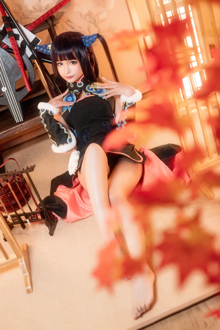 蠢沫沫《杨玉环二破》主题写真：40张全套美图