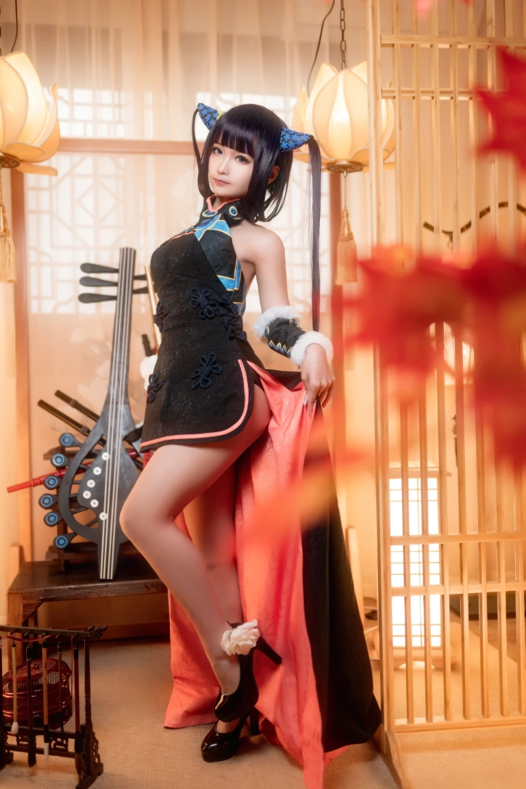 蠢沫沫《杨玉环二破》主题写真：40张全套美图