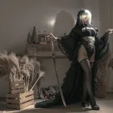 蠢沫沫《尼尔纪元 黑花嫁》主题写真：20张全套美图