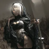 蠢沫沫《尼尔纪元 黑花嫁》主题写真：20张全套美图