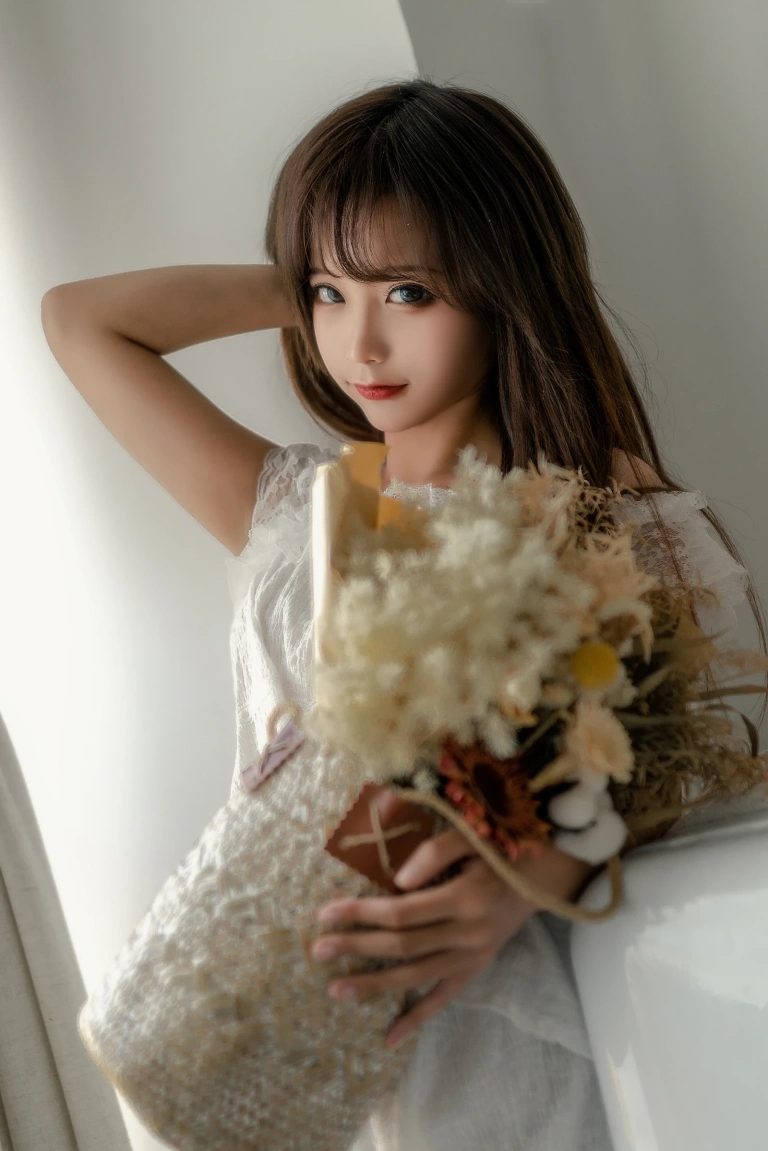 蠢沫沫《大象 白睡衣》主题写真：29张全套美图
