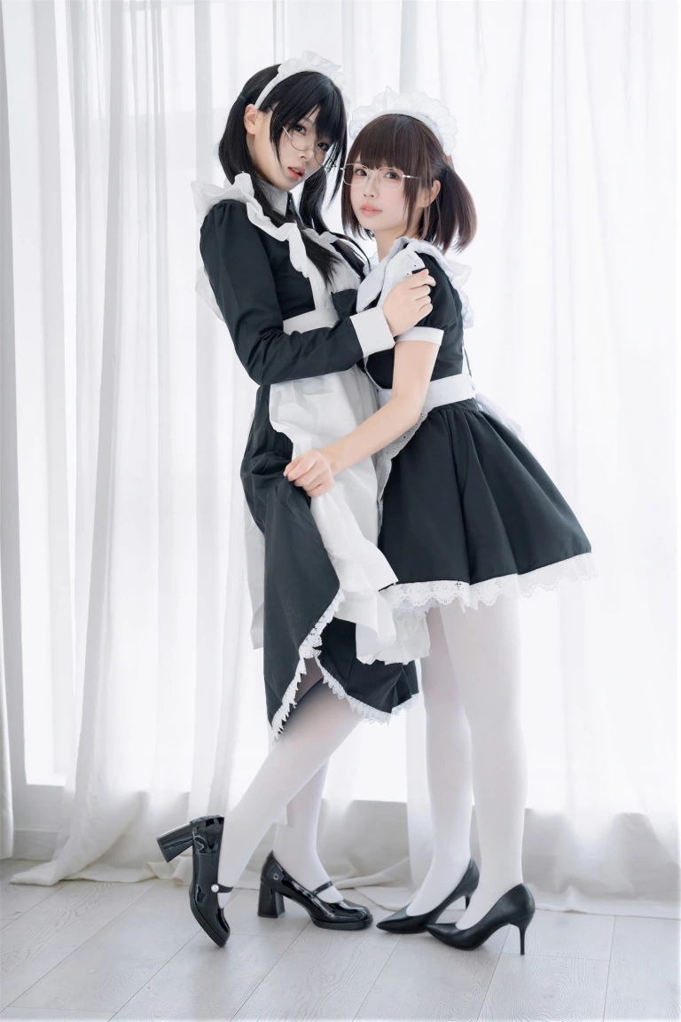 轩萧学姐&雪香川SUI《NO.96 – 双人女仆》主题写真：110张全套美图，含1个视频
