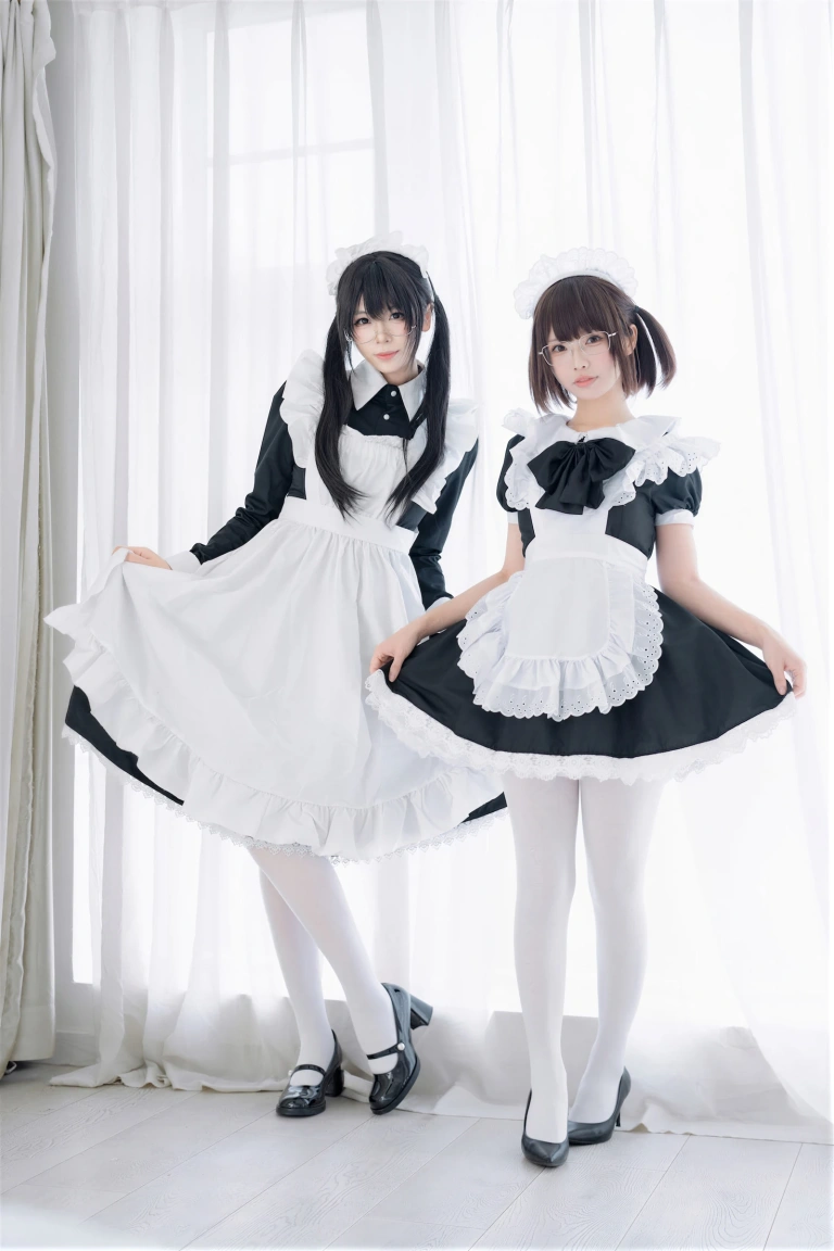 轩萧学姐&雪香川SUI《NO.96 – 双人女仆》主题写真：110张全套美图，含1个视频
