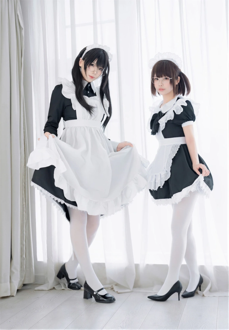 轩萧学姐&雪香川SUI《NO.96 – 双人女仆》主题写真：110张全套美图，含1个视频
