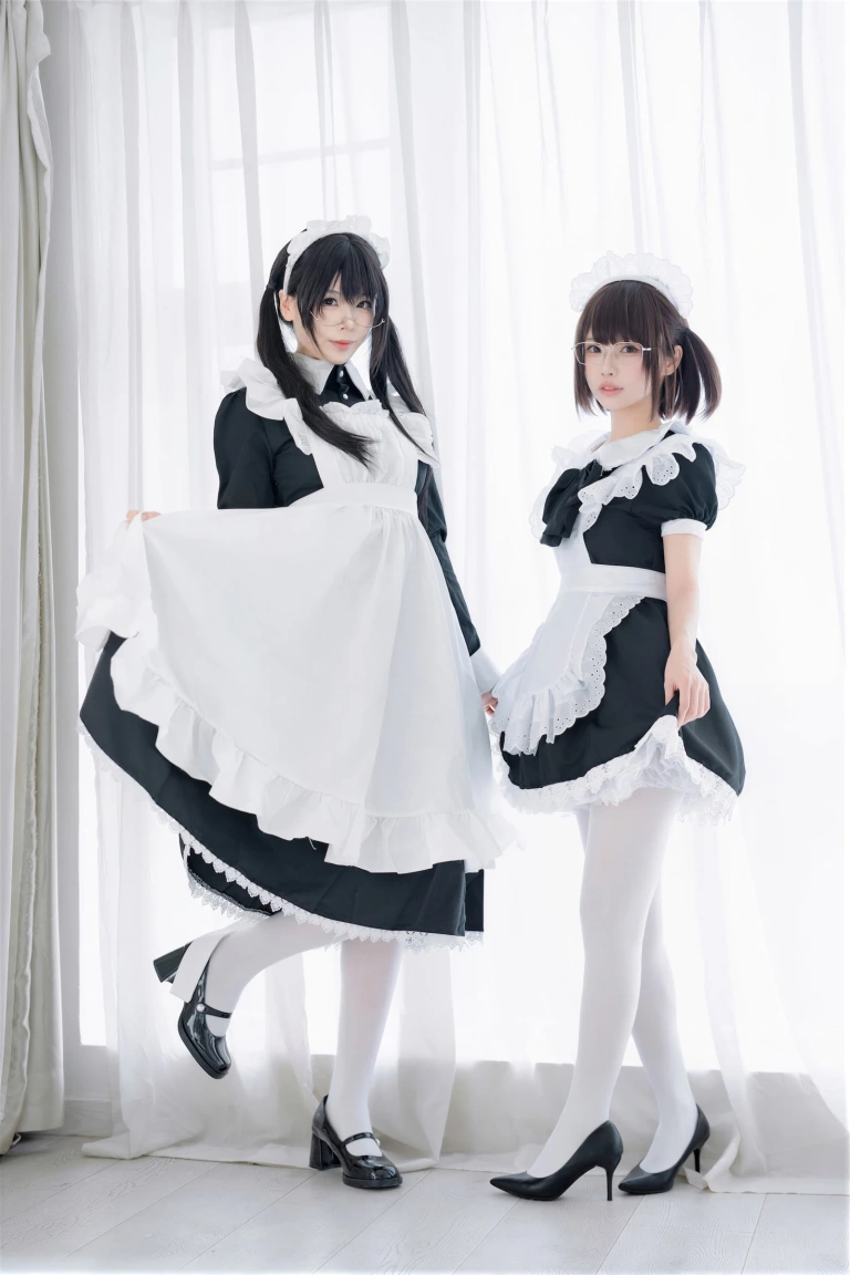轩萧学姐&雪香川SUI《NO.96 – 双人女仆》主题写真：110张全套美图，含1个视频