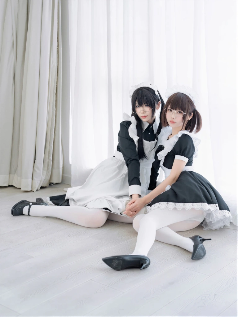 轩萧学姐&雪香川SUI《NO.96 – 双人女仆》主题写真：110张全套美图，含1个视频