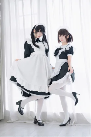 轩萧学姐&雪香川SUI《NO.96 – 双人女仆》主题写真：110张全套美图，含1个视频