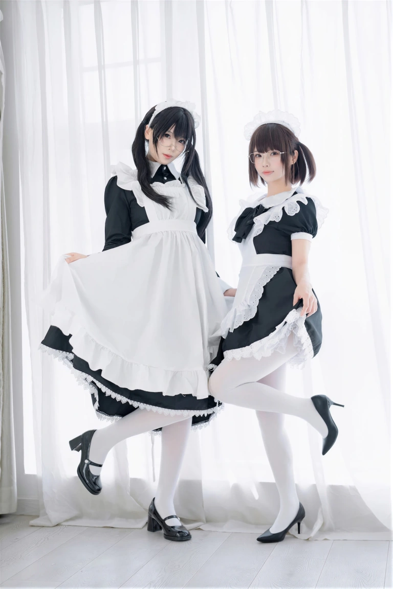 轩萧学姐&雪香川SUI《NO.96 – 双人女仆》主题写真：110张全套美图，含1个视频