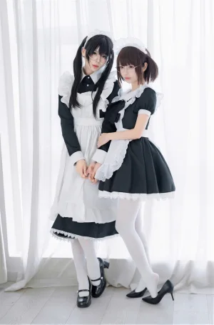 轩萧学姐&雪香川SUI《NO.96 – 双人女仆》主题写真：110张全套美图，含1个视频