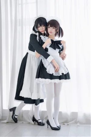 轩萧学姐&雪香川SUI《NO.96 – 双人女仆》主题写真：110张全套美图，含1个视频