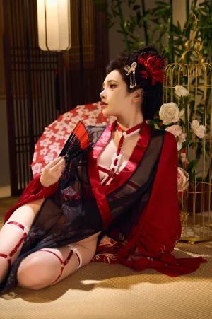 雯仔不讲道理《红袖添香》主题写真：61张全套美图，含4个视频