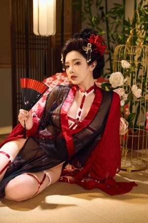 雯仔不讲道理《红袖添香》主题写真：61张全套美图，含4个视频