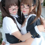 Nyako喵子&摇摇乐《双人女仆》主题写真：130张全套美图，含3个视频