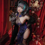 Nyako喵子《柴郡旗袍》主题写真：48张全套美图