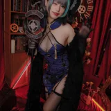 Nyako喵子《柴郡旗袍》主题写真：48张全套美图