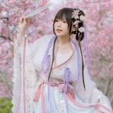 Nyako喵子《樱花汉服 花神祈愿》主题写真：52张全套美图