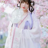Nyako喵子《樱花汉服 花神祈愿》主题写真：52张全套美图