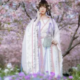 Nyako喵子《樱花汉服 花神祈愿》主题写真：52张全套美图