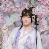 Nyako喵子《樱花汉服 花神祈愿》主题写真：52张全套美图