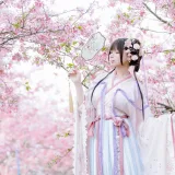 Nyako喵子《樱花汉服 花神祈愿》主题写真：52张全套美图