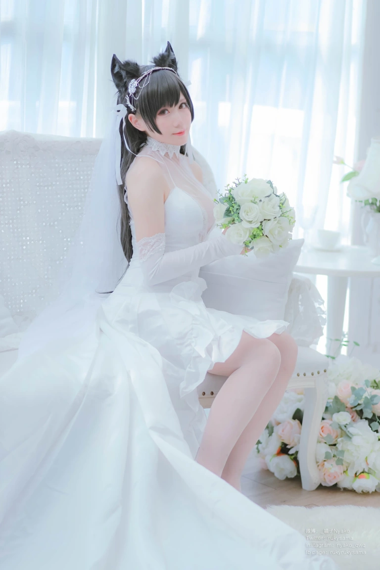 Nyako喵子《爱宕婚纱》主题写真：62张全套美图