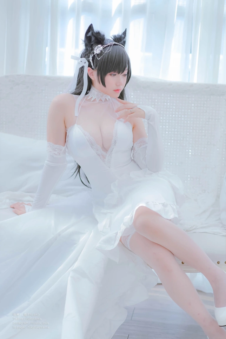 Nyako喵子《爱宕婚纱》主题写真：62张全套美图