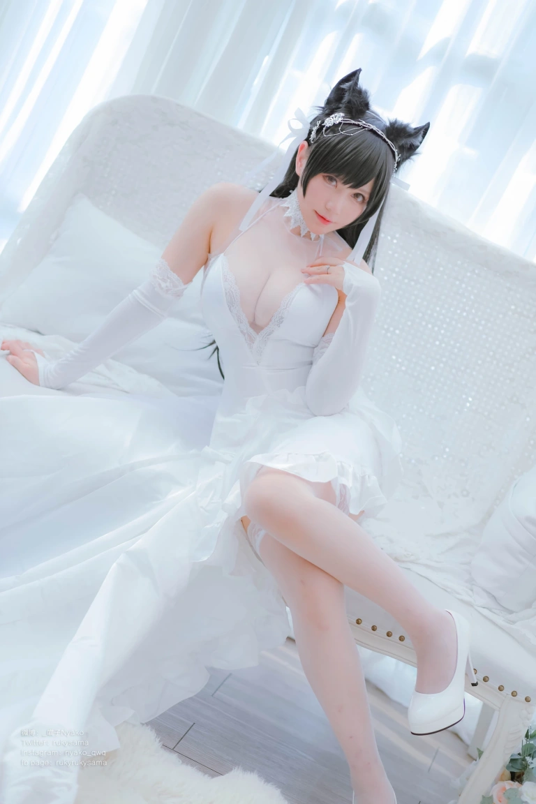 Nyako喵子《爱宕婚纱》主题写真：62张全套美图