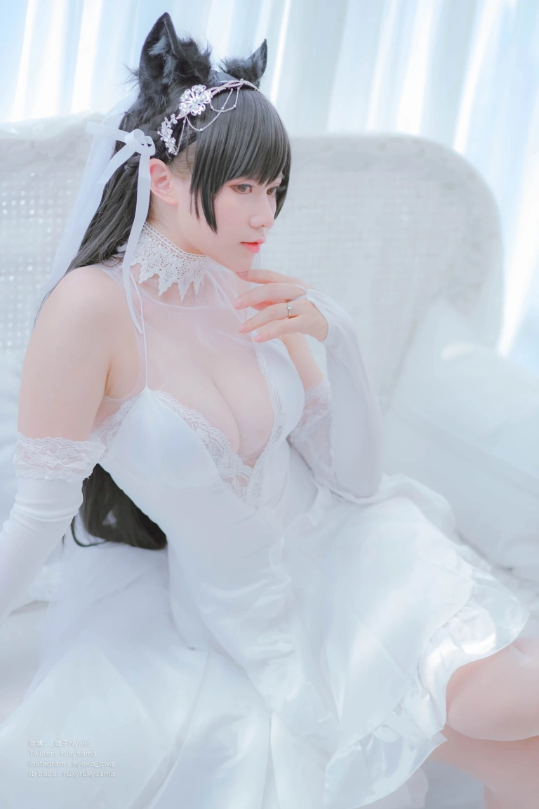 Nyako喵子《爱宕婚纱》主题写真：62张全套美图