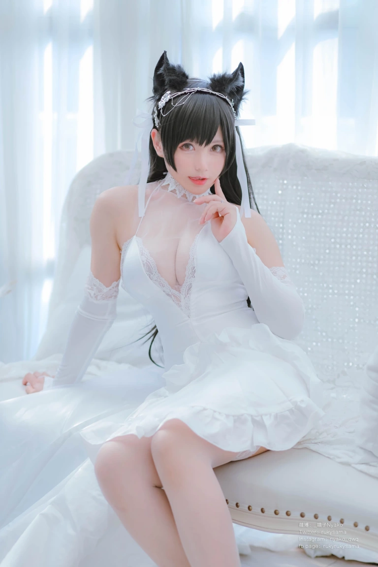 Nyako喵子《爱宕婚纱》主题写真：62张全套美图