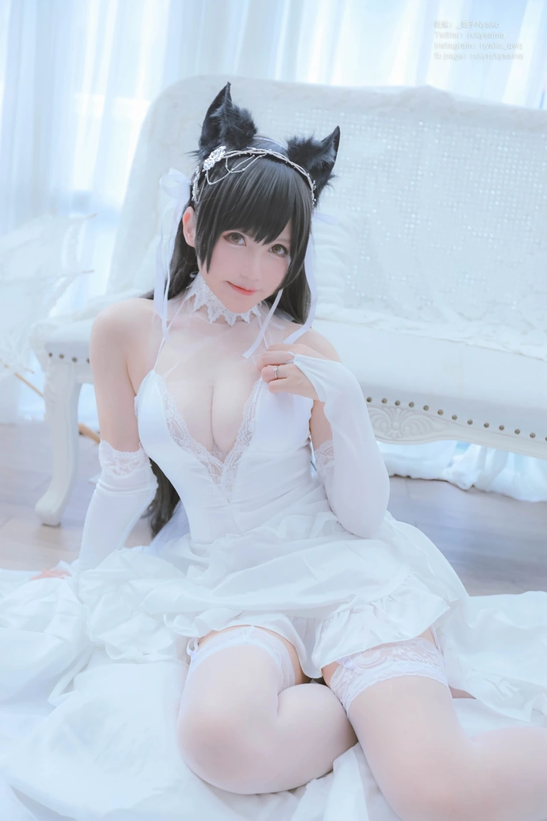 Nyako喵子《爱宕婚纱》主题写真：62张全套美图