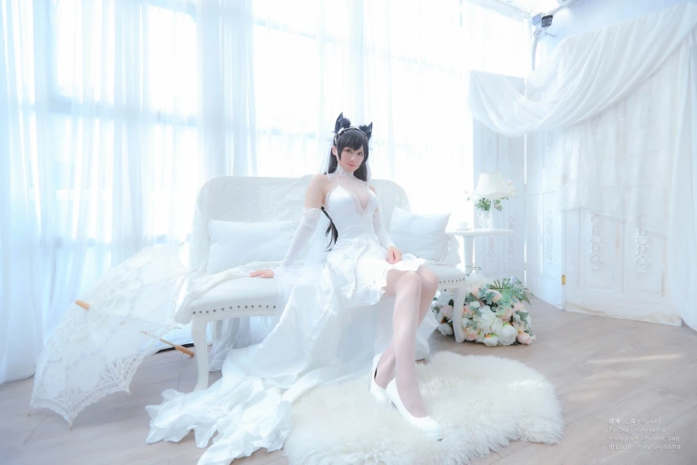 Nyako喵子《爱宕婚纱》主题写真：62张全套美图
