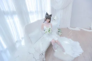 Nyako喵子《爱宕婚纱》主题写真：62张全套美图