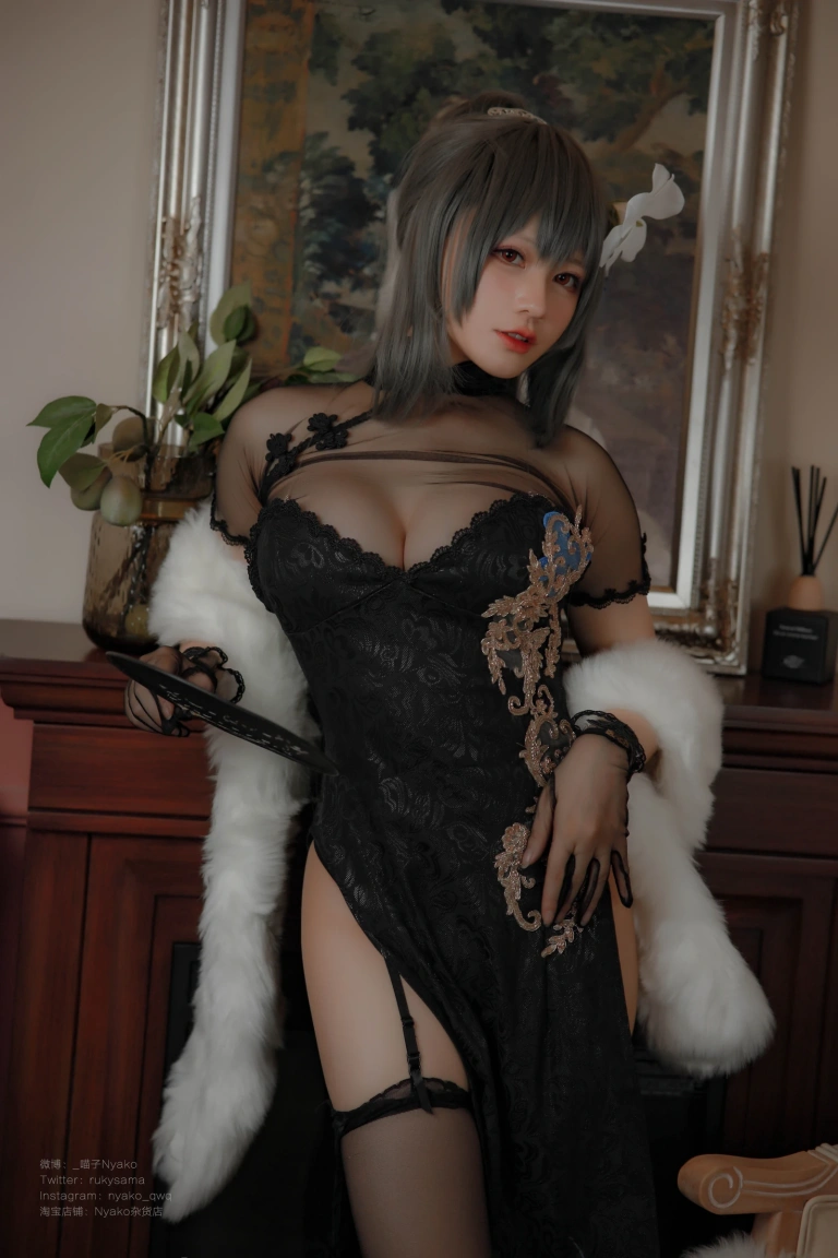 Nyako喵子《路易九世旗袍》主题写真：48张全套美图