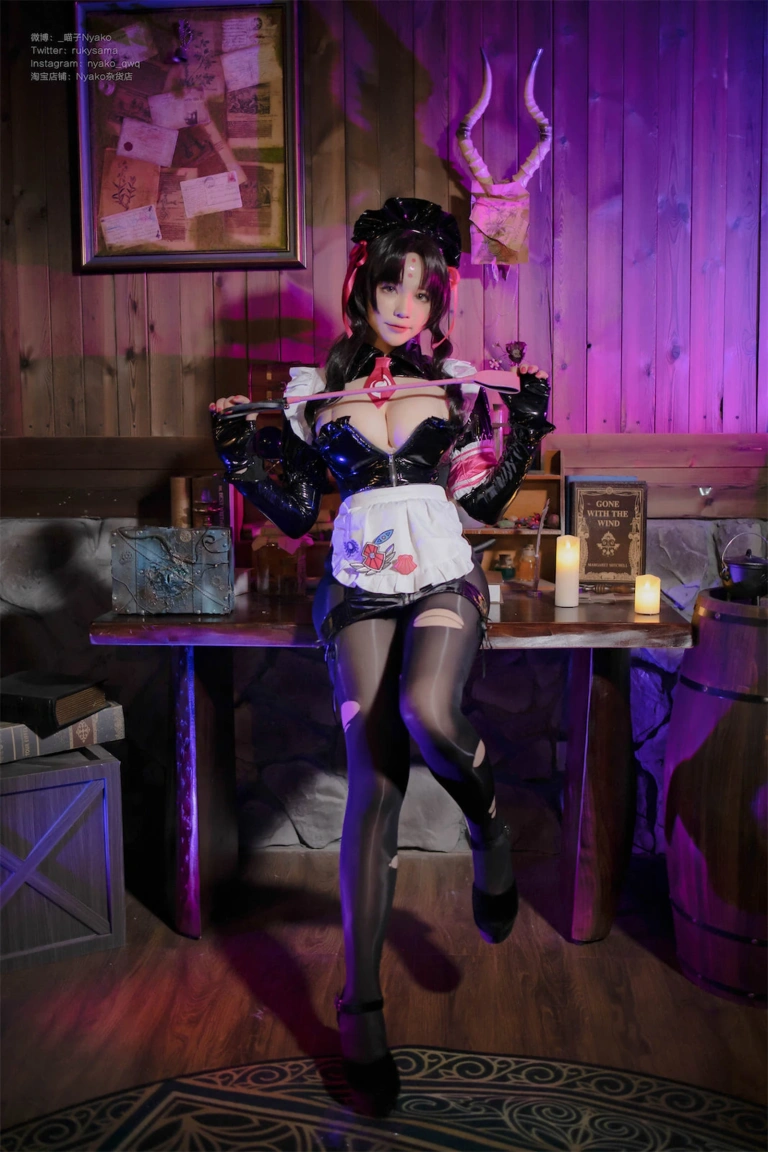 Nyako喵子《杀生院女仆》主题写真：40张全套美图