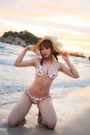 Nyako喵子《向日葵比基尼》主题写真：66张全套美图，含1个视频