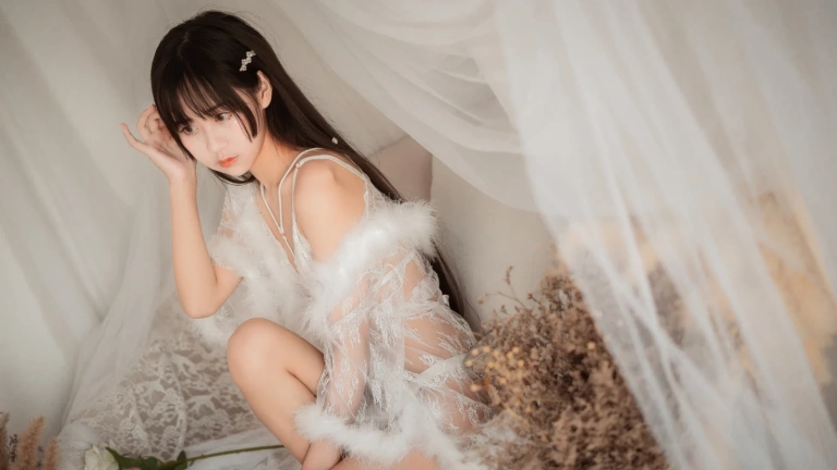 萌芽儿o0《毛绒内衣》主题写真：27张全套美图