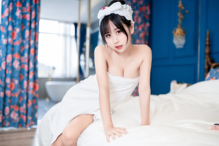 萌芽儿o0《浴巾》主题写真：27张全套美图