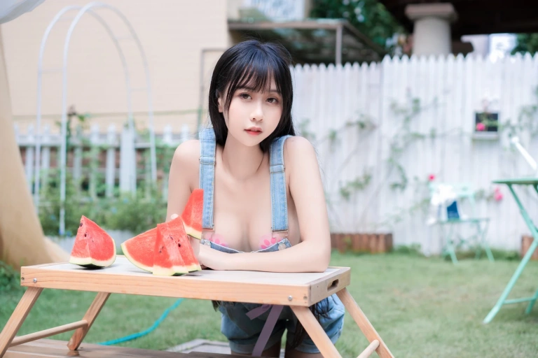 萌芽儿o0《西瓜与夏天》主题写真：33张全套美图