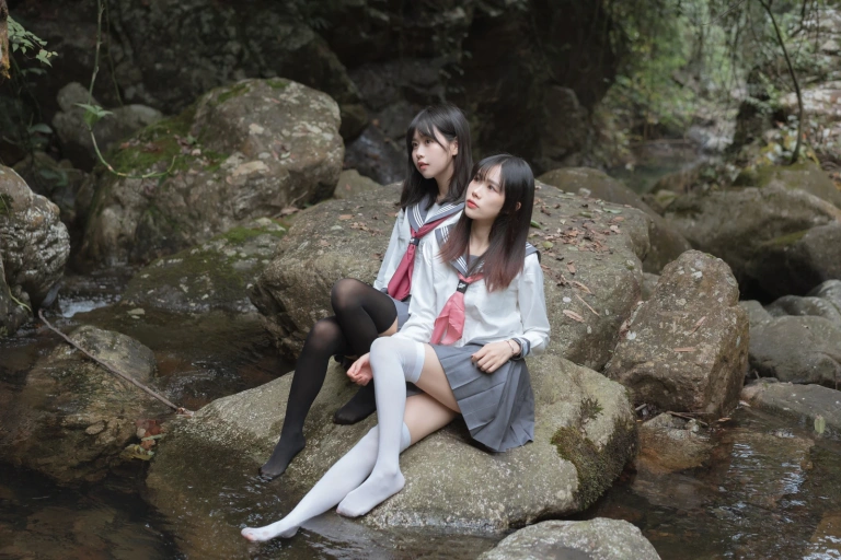 萌芽儿o0《小溪JK百合（&请叫我若生）》主题写真：93张全套美图