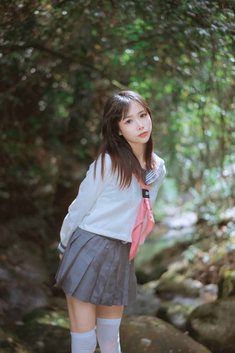 萌芽儿o0《小溪JK百合（&请叫我若生）》主题写真：93张全套美图