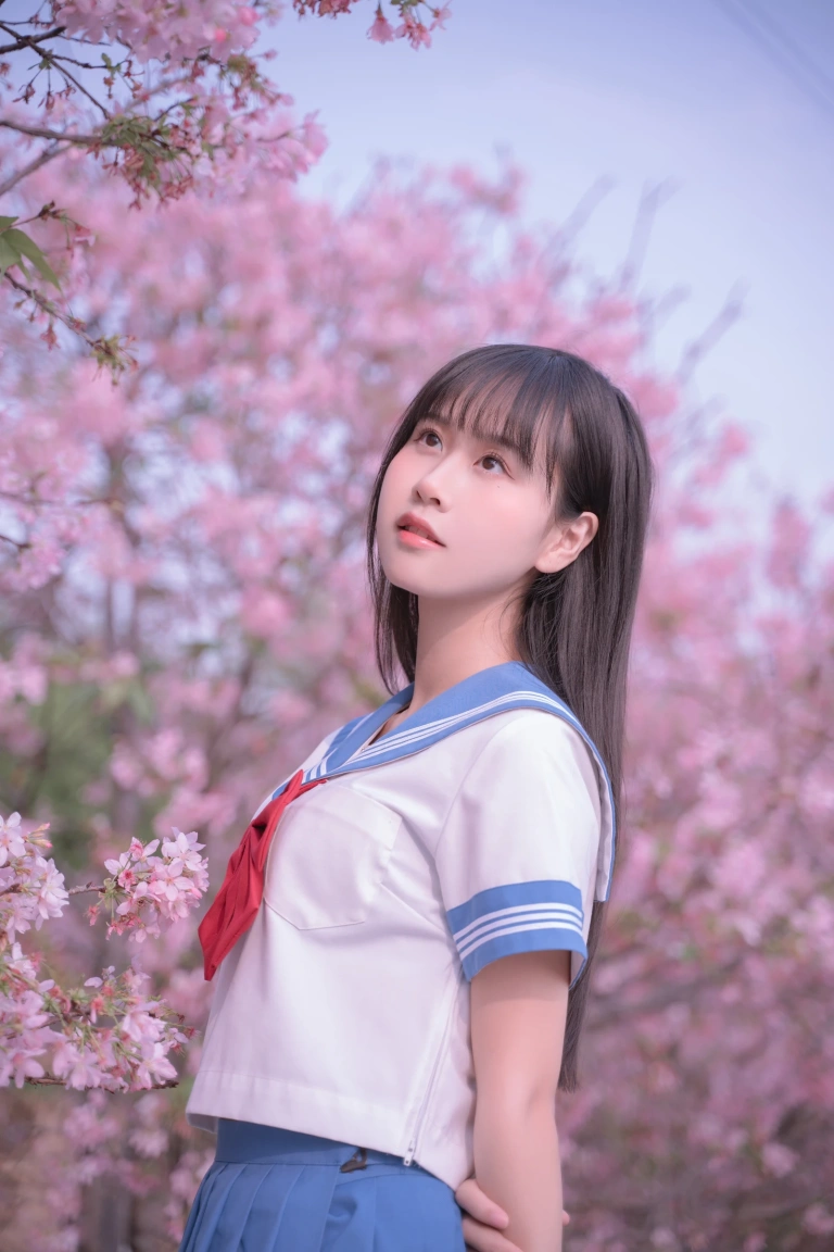 萌芽儿o0《樱花jk》主题写真：30张全套美图